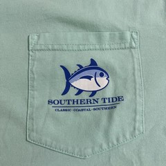 Men’s Teal Blue Southern Tide Florida Pocket T-shirt