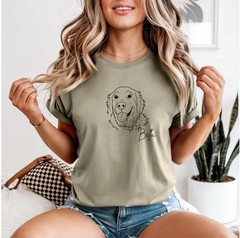 Custom Pet Portrait Comfort Tee Personalized Dog Cat Photo