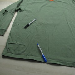 Wrangler Shirt Mens Extra Large Green FR Fire Resistant Workwear *Holes