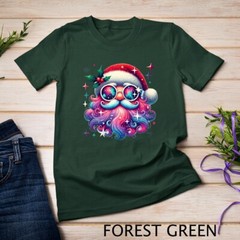 Colorful Santa Claus Rainbow Beard #1 Funny Christmas Shirt Unisex T-shirt