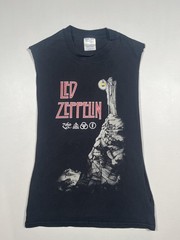 Led Zeppelin M&O Knits Shirt Mens Small Black Rock Band Graphic Cutoff Tee