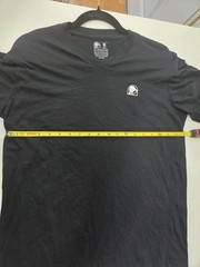 Taco Bell v-neck Employee T-shirt Mens M black solid graphic print workwear