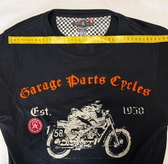 Christian Audigier Men’s T-Shirt Black Biker Garage Parts Motorcycle Y2K Size M