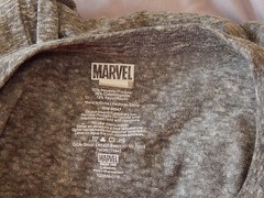Deadpool T-Shirt Mens Size M L Gray NEW Blood Spatter Logo Emblem Short Sleeve