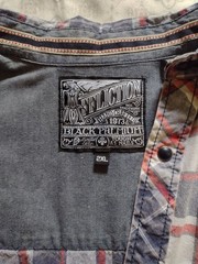Affliction Black Premium Hand Crafted Shirt Tough As Nail Men 2XL Y2K Grunge