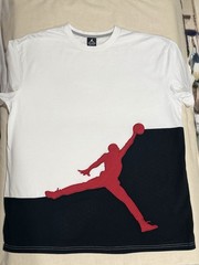 Jordan Jumpman Colorblock T-Shirt Crew Neck White Black Red Men’s 2XL