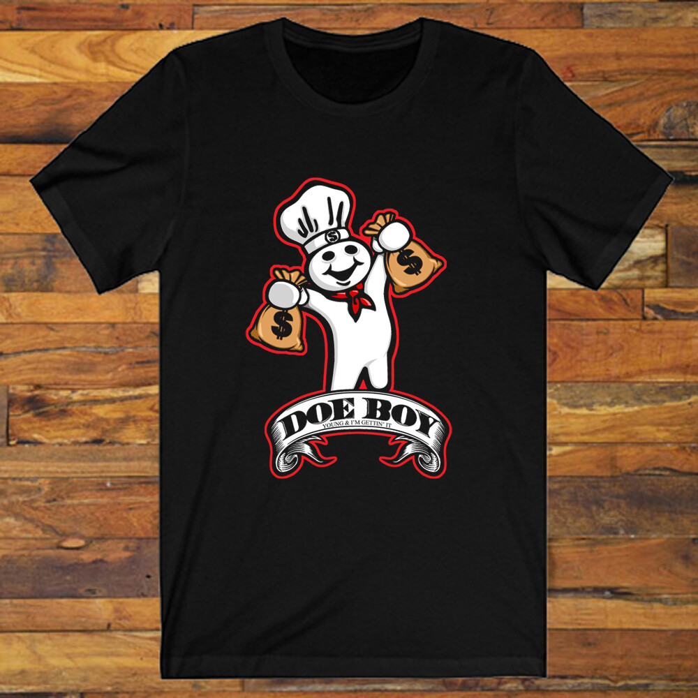 Dough Boy Doe Boy Getting Paid Men’s Black T-Shirt S-5XL