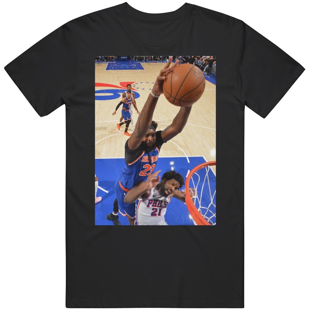 Mitchell Robinson Dunk On Joel Embiid Fan T Shirt