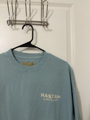 Baby Blue Rastah Pakistan Oversized Streetwear Tee Shirt Size Men’s Medium M