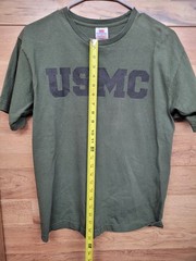 USMC Shirt Mens Medium Bayside Made USA Military Marines T-Shirt Tee