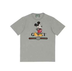 Gucci x Disney L86411 Grey Oversized Mickey Mouse Cotton T-Shirt Size M