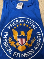 Presidential Physical Fitness Tshirt Blue Sz M Delta Cotton Chest 40×29” New