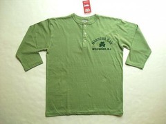 Shamrock 7-Sleeve Henry Neck T-Shirt US Cotton Wearhouse S Japan