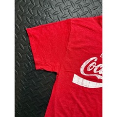 Coca-Cola Mens Graphic T-Shirt Red Heather Distressed Logo 20321 Size Medium NEW