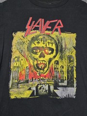 Rare Vintage 1990 Slayer Seasons In The Abyss Tour War Eagle Shirt Brokum group