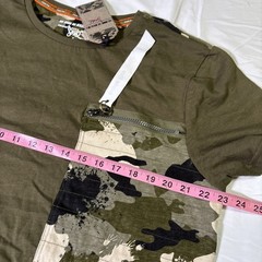 Triple Five Soul Shirt Mens XL Tee Camouflage Army Fatigue Grunge Zipper NWT