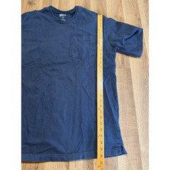 Duluth Trading Co T Shirt Mens Large Navy Blue Adult Pocket Longtail T Excellent