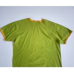 Vtg 90s Y2K Lemon + Lime NIKE Ringer Swoosh T-Shirt / Size XL Cotton Logo Sport