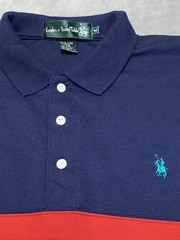 Vintage Red White Blue Shirt Mens Medium Polo Knights of Round Table Patriotic