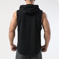 Mens Sleeveless Gym Hoodie Vest Perfect for Sports Fitness and Casual Wear