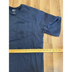 Duluth Trading Co T Shirt Mens Large Navy Blue Adult Pocket Longtail T Excellent