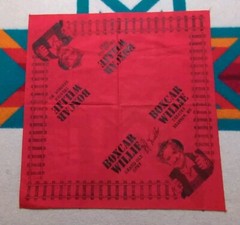 Vintage Boxcar Willie Autograph Grand Ole Opry Bandana Handkerchief Shirt 21×21″