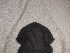 Vintage Prada Authentic All Black Tab Elastic Cotton Blend classic T-shirt Tee