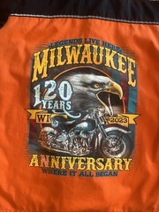 Milwaukee Motorcycle Clothing Co. 120th Anniversary Eagle Motorcycle Shirt XL
