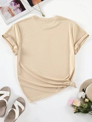 Valentine’s Day Women’s Casual Round Neck Short Sleeve T-Shirt Floral Print ❀