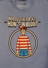 Where’s Waldo Nobody Ever Asks “How’s Waldo?” Funny XL Shirt