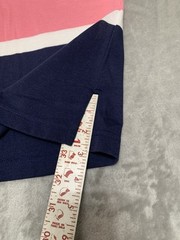 Vintage 90s Striped Shirt Mens Large Navy Teal Knights of Round Table Tee Y2K