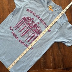Vintage Screen Stars Montclair Rugby Club Shirt Mens Medium Blue Bash Party
