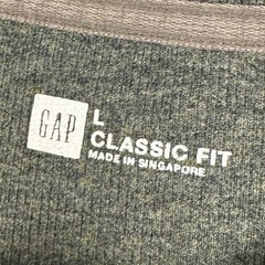 Gap T-Shirt Mens Large Olive Green Classic Fit Casual Crewneck Long Sleeve Tee