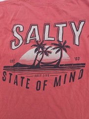 Salt Life T-Shirt Men Large Dark Pink Graphic Tee.#46903