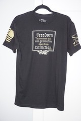 Grunt Style Freedom Ronald Reagan Quote Black T-Shirt Mens Size Medium