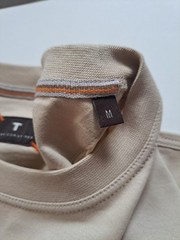 NEW Left Coast Tee Men’s Short Sleeve Pima Cotton Beige T-Shirt Top Size M