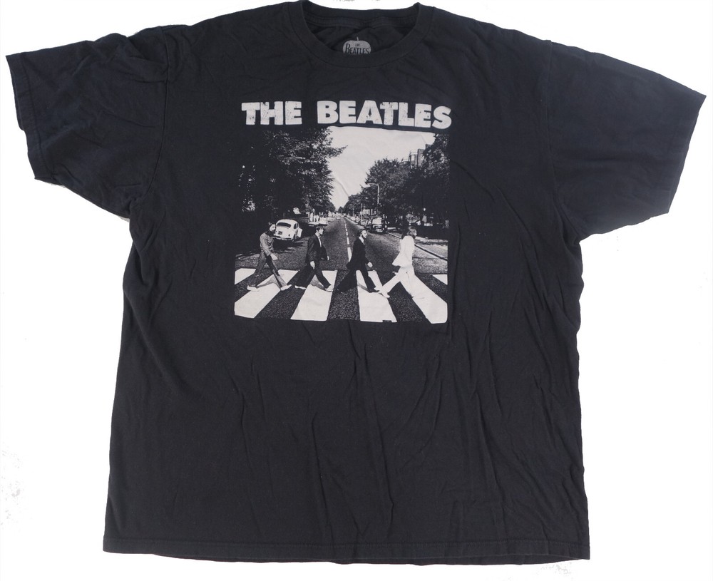 BEATLES Abbey Road t shirt XL official Apple Black White John Paul George Ringo