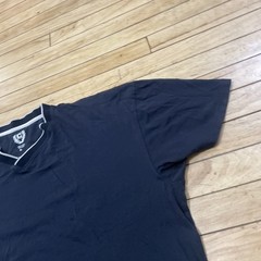 Chaps Cowl Neck T Shirt Men L Black White No Button Detail Sleek Minimal 90s Box