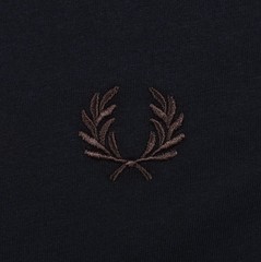 FRED PERRY TWIN TIPPED T-SHIRT NAVY/WARM OAT/BURNT TOBACCO 2XL RRP £50 BNWT