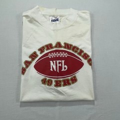 VTG 80s San Francisco 49ers NFL T-Shirt size L Bike Made in USA See Description