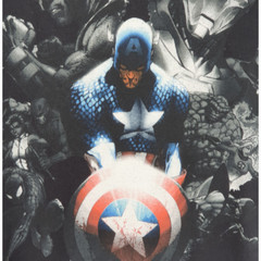 Marvel Comics Superhero Character Black T-Shirt by Mad Engine – Size S