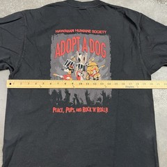 Crazy Shirt Mens Medium Black Adpot A Dog Preowned