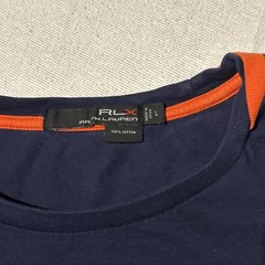 RLX Ralph Lauren Shirt Mens Size Large Blue Orange Long Sleeve Y2K 100% Cotton