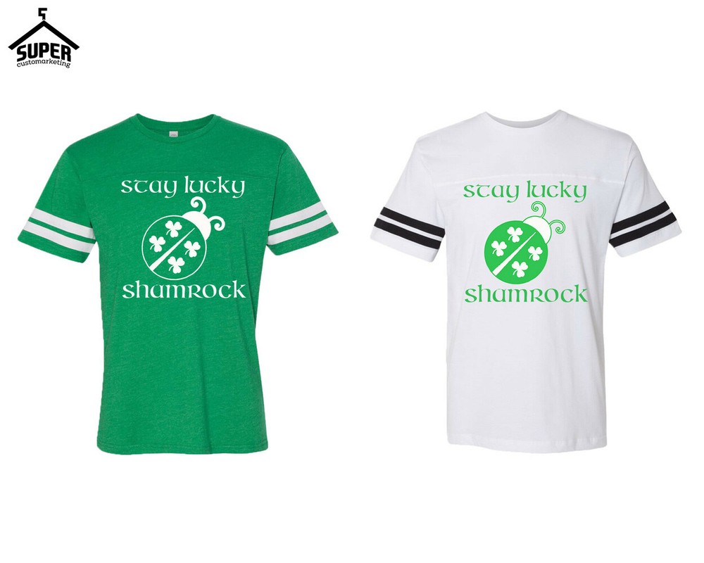 ST Patrick’s Day T SHIRT JERSEY MAN Saint Pattys Tee Irish Outfits LADYBUG