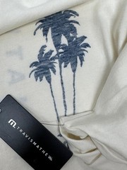 NWT Travis Mathew Salt Spray T-Shirt Mens XL Beige Palm Trees Short Sleeve