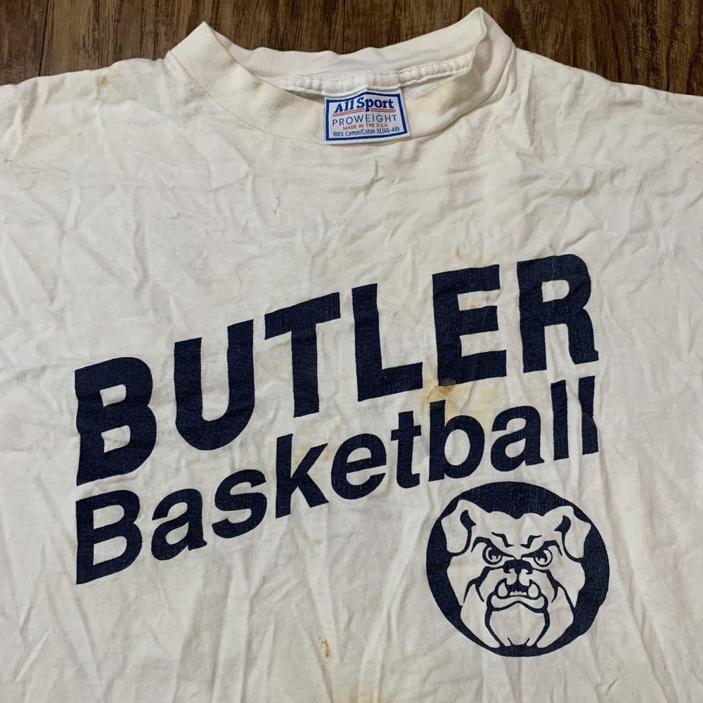 Vintage Butler Bulldogs Basketball T Shirt Size XL 90s Single Stitch NCAA