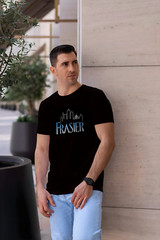 FRASIER Black T-Shirt Size S-5XL