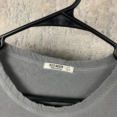 Buck Mason Supima Cotton Scoop Hem T-Shirt Mens L Gray Faded Made in USA