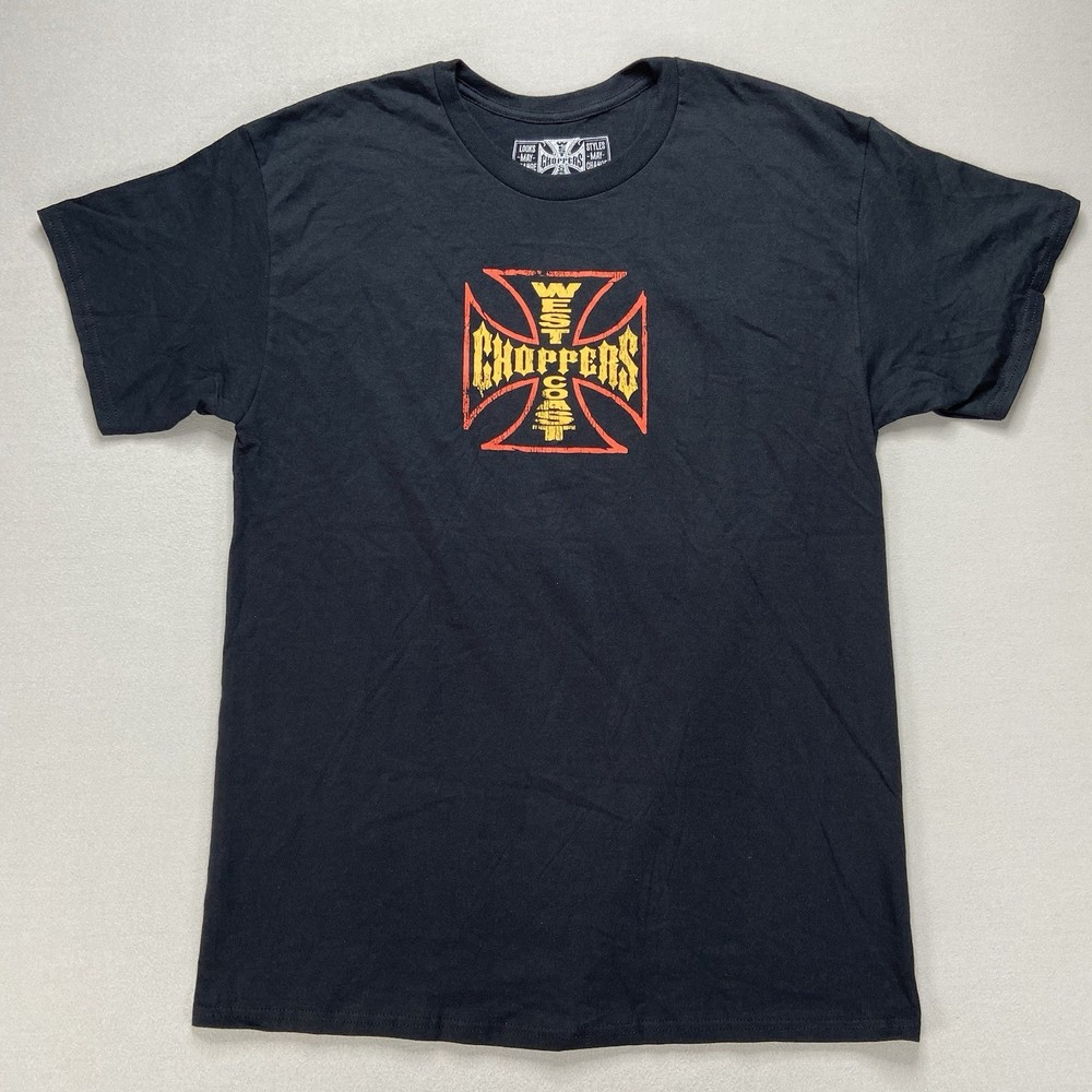 West Coast Choppers Cobra Graphic Logo Men’s Crew Neck Black T-Shirt Sizes Vary