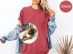 Custom Pet Portrait Comfort Tee Personalized Dog Cat Photo